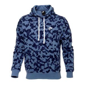Nike Sportswear Club Fleece Pullover Hoodie Blue Camo